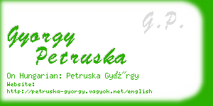 gyorgy petruska business card